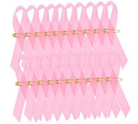 STOBAZA 200 pièces Lot de Broches Ruban Rose avec Épingle Nourrice Accessoires de Sensibilisation Au Cancer Du Sein Réutilisables Décoration Octobre pour Soutien Public et Campagnes de