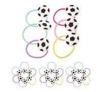 STOBAZA 24 Pièces Élastiques à Cheveux Football pour Filles, Motif