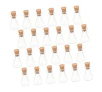 STOBAZA 24 pièces Mini Bouteilles Verre avec Bouchons Liège Petits Flacons Décoratifs Transparents pour DIY Fioles Polyvalentes pour Créations Artisanales