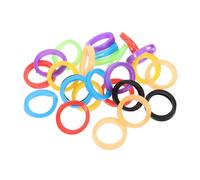 STOBAZA 25 Pièces Lot de Capuchons de Clés Silicone Colorés Housses Élastiques Résistantes pour Grandes Clés Identification Facile par Code Couleur