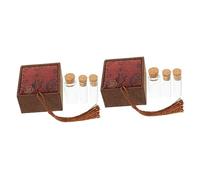 STOBAZA 2ensembles Boîte à Dents De Lait Et Souvenirs Coffret Fetal Hair Et Dent De Garçon Fille Avec Tassel Pour Bapteme Et Souvenirs Enfance