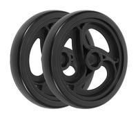 STOBAZA 2pcs Roues Pivotantes Silencieuses en Plastique Noir pour Chariot de Courses à Roulettes, Accessoires Solide et Pratiques pour Caddie de Course