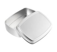 STOBAZA 2pièces Boîte Cosmétique Aluminium Avec Couvercle Étanche Boîte Carrée De Rangement Pour Et Pour Voyage Et Camping