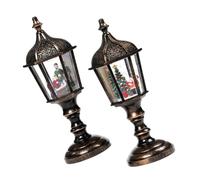 STOBAZA 2pièces Boule à Neige Lumineuse De Noël Lanterne Musicale avec Alimentation USB Et Piles Décor De Lanterne pour Fêtes Maison Et Bureau