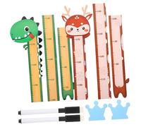 STOBAZA 2pièces Règles De Mesure De Hauteur Créatives Animaux Cartoons Pour Échelle De Croissance Murale à Effacer Pour Suivre Le Développement Des Tout-petits