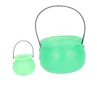 STOBAZA 2pièces Seau De Décoration Halloween Seaux De Sorcière Verts Pour Décor De Jardin Et Entrée Accessoires Festifs Pour Célébrations