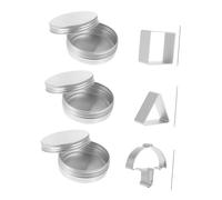 STOBAZA 3 ensembles Set de Emporte Aluminium pour Pâtisserie Moules DIY pour Biscuits et Cookies et Facile à Nettoyer Cadeau Créatif pour Famille et Amis