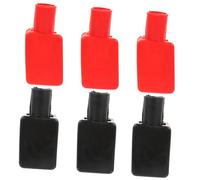 STOBAZA 3 paires Cache Bornes de Batterie Voiture Caoutchouc Protection Corrosion Souple et Lot de Noir et Rouge pour Bornes Pôle Batterie
