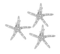 STOBAZA 3 Pièces Accessoires de Cheveux de Mariage Étoile pour Femmes Épingles à Cheveux Strass Coréennes Bijoux de Tête pour Barrettes Décoratives