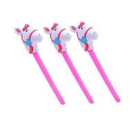 STOBAZA 3 pièces Bâtons Gonflables Tête de Cheval Pailleté Jouets Extérieurs pour Jeux de Fête Garçon Fille Sensory Training