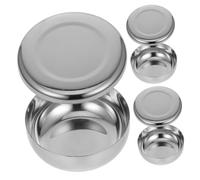 STOBAZA 3 pièces Bol Inox avec Couvercle Set Bol à Riz Coréen Acier Inoxydable Facile à Laver Maintien Chaleur Usage Maison et Extérieur
