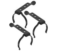 STOBAZA 3 Pièces Clip de Poche en Fer Noir pour Lampe de Poche et Stylo, Design sans Utilisation des Mains Compatibilité, pour Randonnée et Opérations de Secours