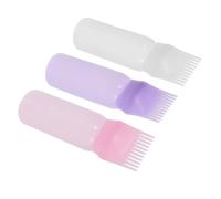 STOBAZA 3 pièces Lot de Flacons Applicateurs pour Coloration Cheveux avec Peigne Doseur Gradué Distributeur Précis pour Racines pour Teinture et Soins Du Chevelu
