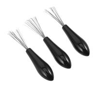 STOBAZA 3 Pièces Nettoyeur de Brosse Salon avec Manche Ergonomique Outil pour Enlever Poils et Poussière Compatible avec Différents Types de Brosses à Coussin Usage Quotidien et