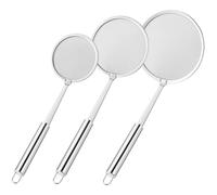 STOBAZA 3 pièces Passoire Inox avec Manche Long Filtre à Mailles Fines pour Huile Cuillère Filtre Soupe et Friture Ustensile et Facile à Nettoyer Usage Quotidien Cuisine