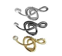 STOBAZA 3 pièces Pince à Cheveux Métal Note de Musique avec Perles Fausses Griffe Antidérapante pour Cheveux Épais ou Fins Lot de Clips Élégants pour Femmes Accessoires Polyvalents pour