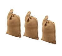 STOBAZA 3 pièces Sacs Toile de Jute Naturelle Sacs Vides Multifonctions pour Stockage Pommes de Terre Jardinage Protection Inondations et Transport
