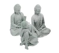 STOBAZA 3 pièces Statue Bouddha Chinois Décoration pour Salon Jardin Bureau Apaisante et Élégante