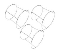 STOBAZA 3 pièces Support Double Couche Acier Inoxydable pour Plateau Pizza Présentoir Buffet Polyvalent pour Fruits de Mer et Plats Variés Rack Cuisine Gain de Place