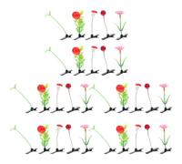 STOBAZA 30 Épingles à Cheveux Créatives de Plantes, Faciles à Fixer, 30 Pièces en Pp et Fer, Accessoires pour Filles Lors D'activités ou Voyages