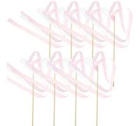 STOBAZA 30 Pièces Baguettes de Fée Colorées avec Clochettes et Rubans Dentelle Décoration de Mariage Élégante pour Fête et Animation de Pelouse