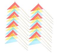 STOBAZA 30 Pièces Drapeaux de Marquage de Sécurité Triangulaires Bleu pour Signalisation de Chantier et Délimitation de Zones Haute Visibilité avec Réfléchissantes Installation Rapide