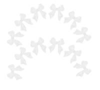 STOBAZA 300 Breloques pour Ongles en Résine Blanche, Décorations Nail Art Nœud 3d, Kit 10 Paquets 300 Pièces, Accessoires Manucure pour Fêtes, Mariage et Créations Artistiques