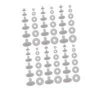 STOBAZA 36 Pièces Plastic Doll Joints Set Removable Connectors for Bear Soft Limbs Head Joints DIY Crafting with Six Options