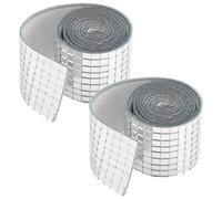 STOBAZA 3920 Pièces de Carreaux Mosaïque Miroir Autocollants Disco 5x5 Mm, Carrés de Miroir Argentés en Verre Solide, Autocollants DIY pour Décoration Murale, Scrapbooking et Loisirs