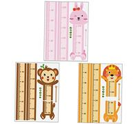 STOBAZA 3ensembles Autocollants De Mesure De Pour Stickers Muraux Animaux Cartoon Lion Lapin Pour Décoration De Chambre Et Éveil Petits