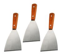STOBAZA 3pièces Spatule à Steak Acier Inoxydable Grattoir de Cuisine Multifonction Spatule Inclinée pour Plaques de Cuisson