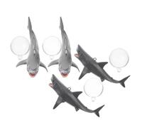 STOBAZA 4 Ensembles Décoration D'aquarium Requin Flottant en PVC avec Installation Facile et Nettoyage Simple pour Aquarium d'eau Douce et Salée