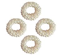 STOBAZA 4 Pcs Élastiques à Queue de Cheval Perlés pour Femmes - Corde à Cheveux Élastique Élégante Perles, Accessoires de Coiffure Fancy pour Cheveux, Stylisme Capillaire Quotidien