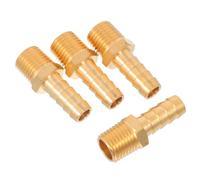 STOBAZA 4 Pièces Adaptateur de Tuyau Laiton Npt vers Barbelé Connecteur Robuste pour Eau Air et Agriculture Installation Rapide et Résistance Corrosion