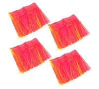 STOBAZA 4 Pièces Bannière Fluorescente Pluie Guirlande Multicolore Pet Fanions Décoratifs Découpables pour Fête Danniversaire Suspension Murale Lumineuse pour Garçon Fille et Shower