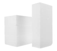 STOBAZA 4 Pièces Bloc de Mousse Rectangulaire Blanc en Écume pour Loisirs Créatifs, Peut être Peint et Épinglé, pour Décorations de Fête et Projets Scolaires