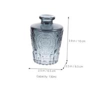 STOBAZA 4 pièces Bouteilles Diffuseur Verre Sculpté Flacons Parfum Intérieur Gris pour Purification et Ambiance Décoration Maison