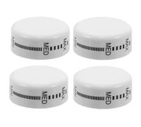 STOBAZA 4 Pièces Bouton de Réglage de Température Installation Facile Blanc en Plastique et Ajustement Rotatif Fluide pour Congélateur Coffre et Réfrigérateur