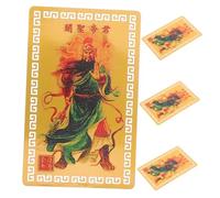 STOBAZA 4 Pièces Cartes Métalliques Tai Sui Chinoises pour Porte-monnaie Protection et Décoration Traditionnelle Feng Shui