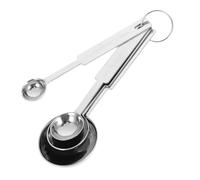 STOBAZA 4 Pièces Cuillères à Mesurer avec Poignée Carrée Outils de Cuisine pour Pâtisserie Rangement Suspendu Compact Manche Confortable Variées pour Mesures
