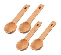 STOBAZA 4 Pièces Cuillères Lot de Cuillères à Mesurer pour Café Thé Poudre de Lait et Ingrédients Secs Ustensiles de Cuisine Polyvalents Naturel pour Pots et Pâtisserie
