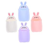 STOBAZA 4 Pièces Étagère Murale sans Perçage avec Lapin Cartoon Rangement Mural Adhésif pour Shampooing Organisateur Compact pour Salle de Bain Cuisine et Toilette