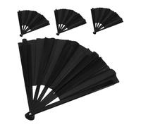 STOBAZA 4 Pièces Éventails Pliables Portables Polyester Grand Éventail Chinois Pliant à Main pour Danse Mariage Tai Chi et Décoration Accessoires Polyvalents pour Femmes et Fêtes