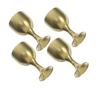 STOBAZA 4 Pièces Gobelet décoratif en laiton gobelet en métal vintage offrant des fournitures proposer des accessoires petite coupe tasses à vin de fête vintage Doré