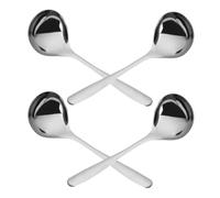 STOBAZA 4 pièces Lot de Louches à Soupe Acier Inoxydable Capacité pour Sauces et Soupes Ustensiles de Cuisine Résistants et Faciles à Nettoyer avec Manche Long