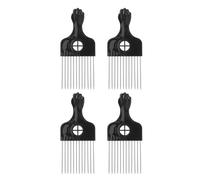 STOBAZA 4 Pièces Lot de Peignes à Cheveux pour Cheveux Bouclés Peigne Afro pour Tresses et Coiffures Fournitures de Salon Épais