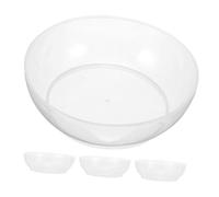 STOBAZA 4 pièces Lot de Plateaux de Pesée Réutilisables Plastique Transparent pour Cuisine Bols Mesureurs Robustes et Accessoire pour Balance Électronique et Distributeur de Poudre