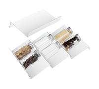 STOBAZA 4 Pièces Organisateur Épices Tiroir Extensible Étagère Acrylique Transparente pour Cuisine Rangement Compact et Ajustable pour Épices Tiroir de Placard