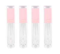 STOBAZA 4 Pièces Petit Tube de Gloss à Lèvres Vide 8ml en Plastique Rose | Gloss, Huile ou Liquide Teinté, Léger, Format Voyage, Rechargeable, Pratique pour Maquillage