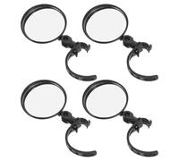 STOBAZA 4 pièces Rétroviseur Vélo Réglable Miroir Convexe Large Angle pour Guidon Compatible avec Plusieurs Vélos Sécurité Nuit Cyclisme Montagne Route